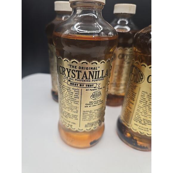 Vintage Crystanilla "THE ORIGINAL" Spice Bottle Lot Of 5 - Picture 2 of 3